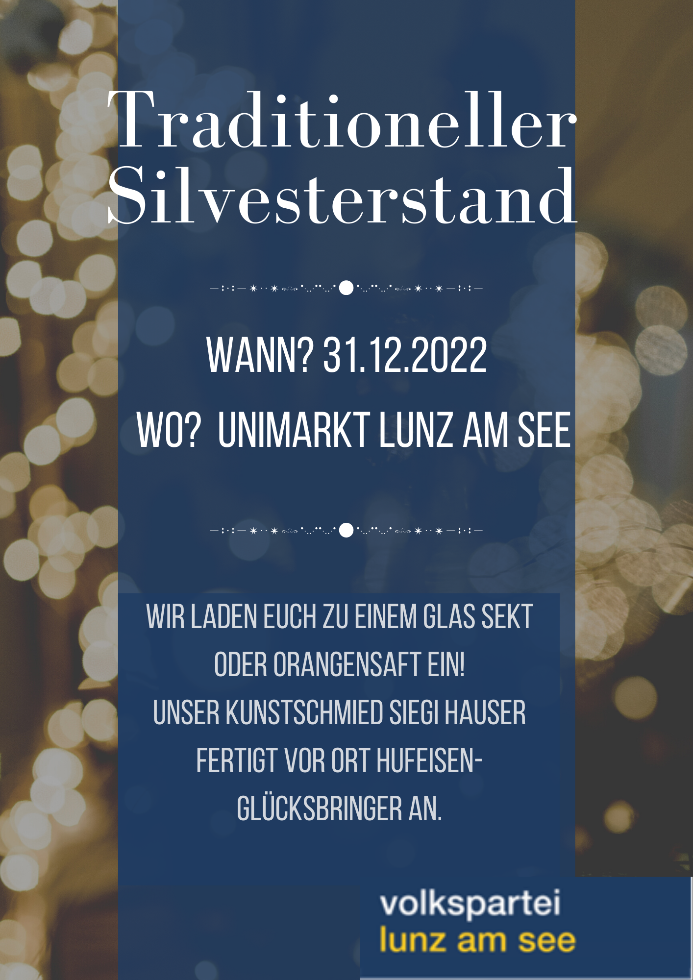 Ankündigung: Silvesterstandl