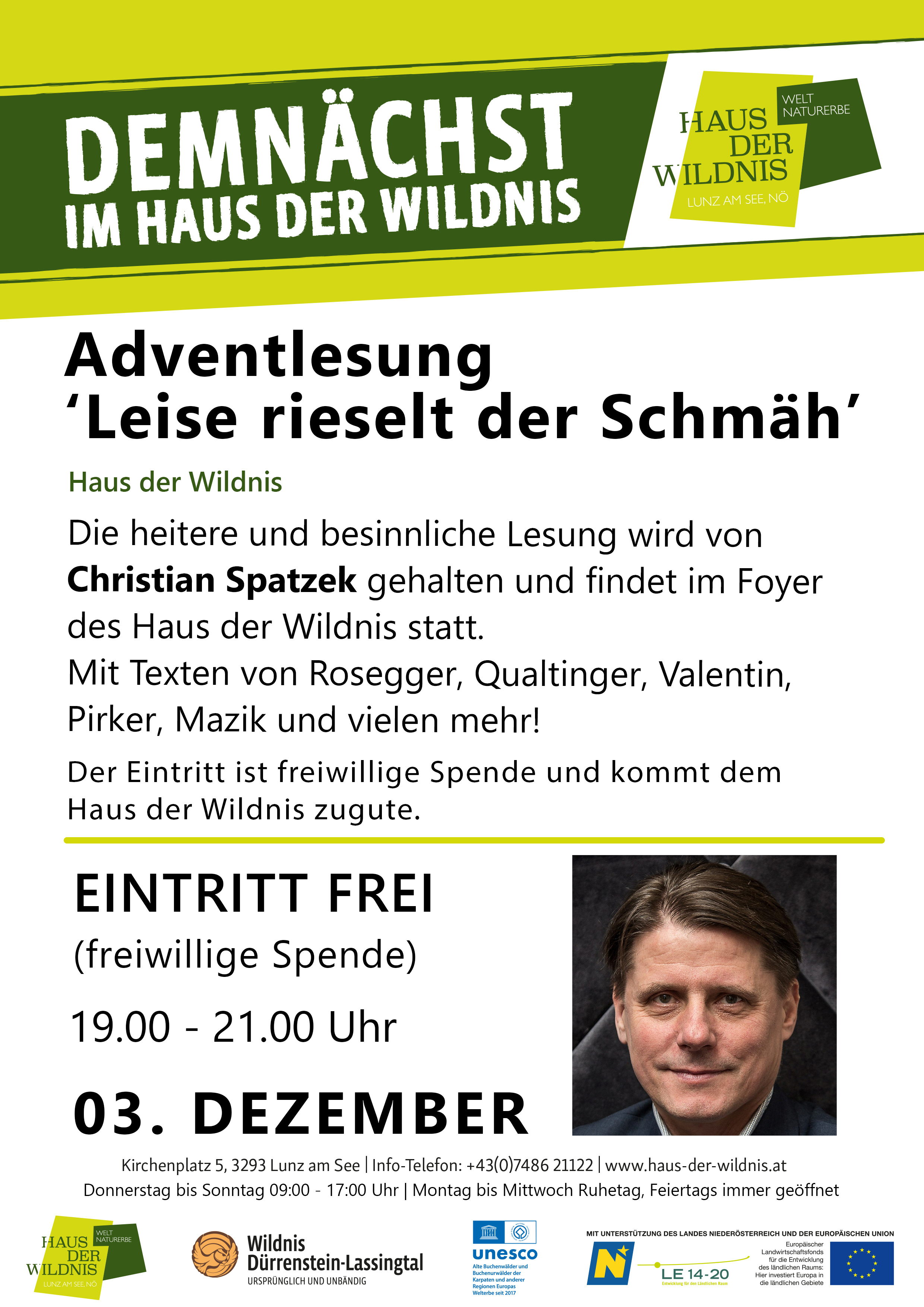 Ankündigung – Adventlesung