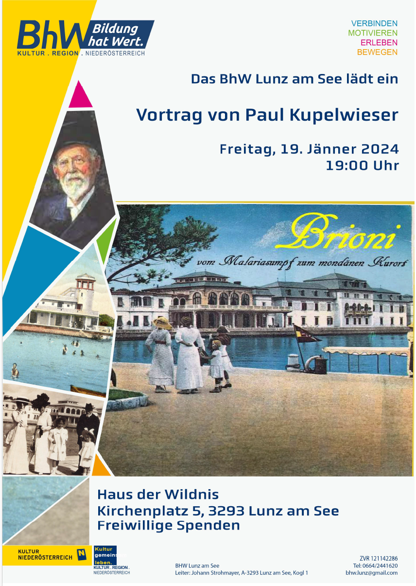 Ankündigung: Vortrag von Paul Kupelwieser – Brioni