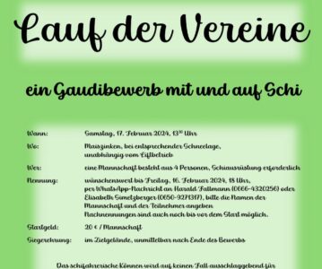 Ankündigung: WSV Lauf der Vereine