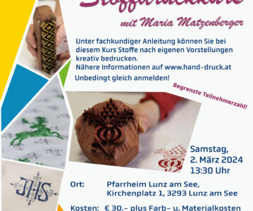 Ankündigung: BhW Stoffdruckkurs