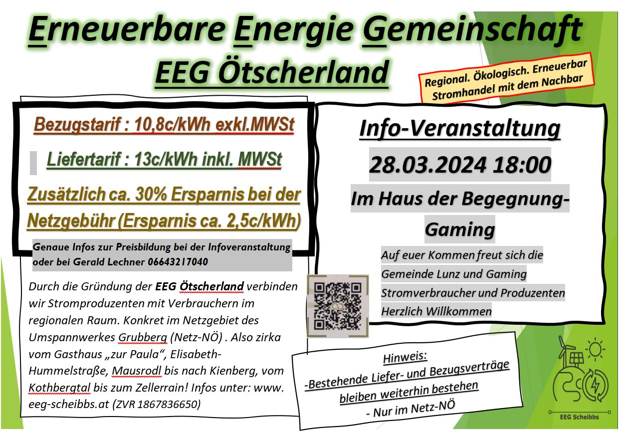 Energiegemeinschaft Info-Abend