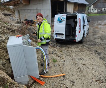 Beim Glasfaserausbau wird fleißig gearbeitet !