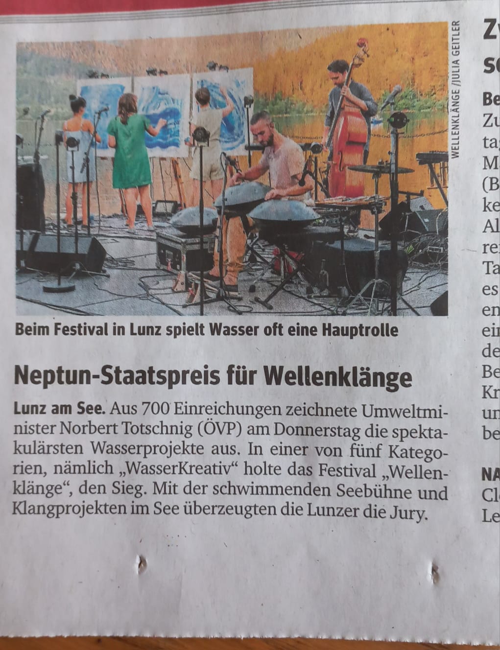 Neptun-Staatspreis für Wellenklänge
