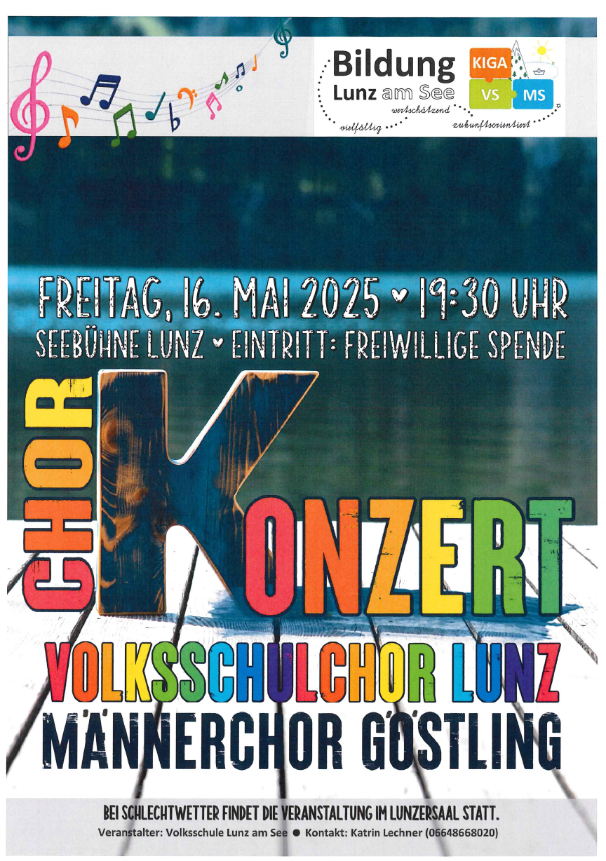 Konzert auf der Seebühne – VS Chor & Männerchor