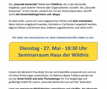 MORGEN: Treffen der „Gesunden Gemeinde“ Lunz am See