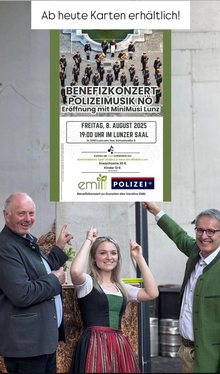 Benefizkonzert für EMIL Lunz – DER VORVERKAUF STARTET