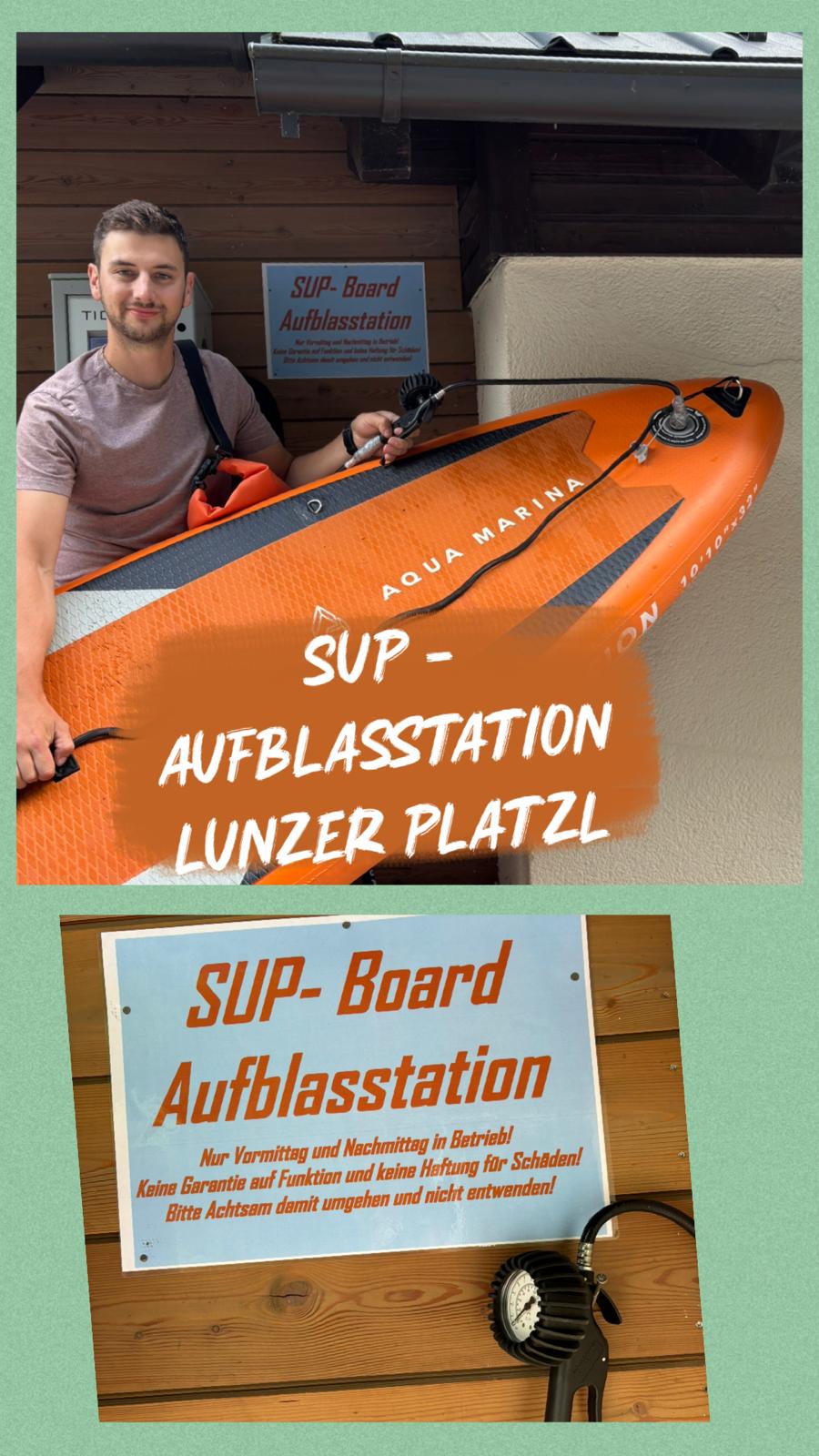 SUP-Board Aufblasstation am Lunzer Platzl