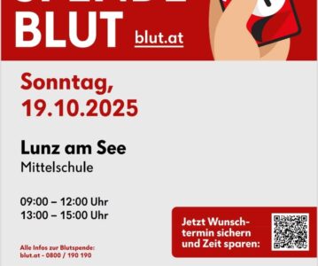Blutspendeaktion wieder in Lunz