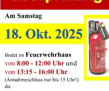 Zeit für die nächste Feuerlöscherüberprüfung!