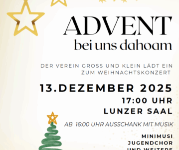 Ankündigung: Advent bei uns dahoam