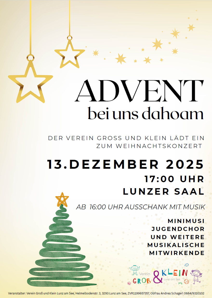 Ankündigung: Advent bei uns dahoam
