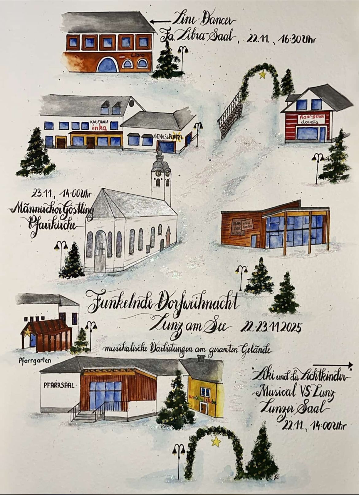 Die Vorbereitungen laufen auf Hochtouren – Funkelnde Dorfweihnacht