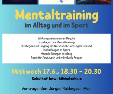 Ankündigung: Mentaltraining im Alltag und im Sport
