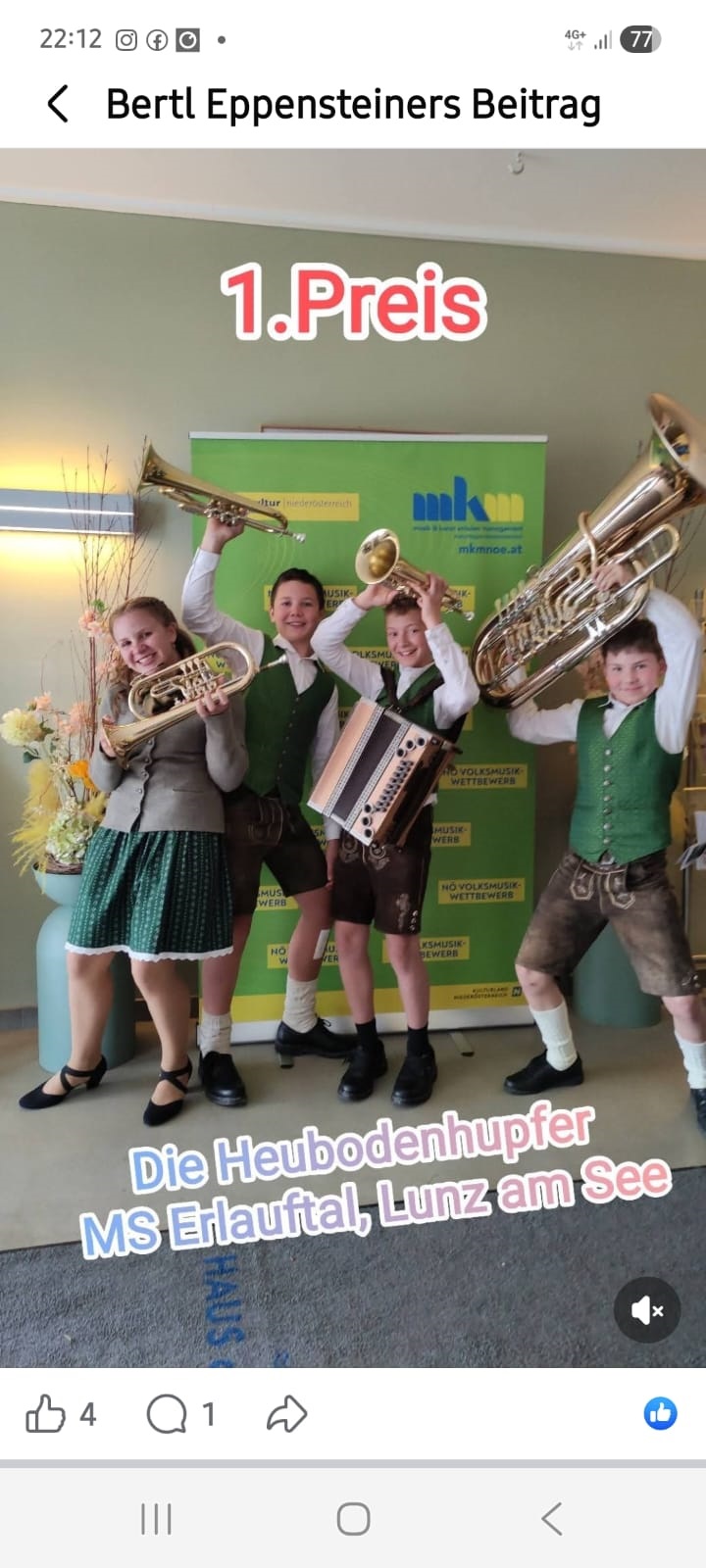 Erfolgreicher Volksmusiknachwuchs
