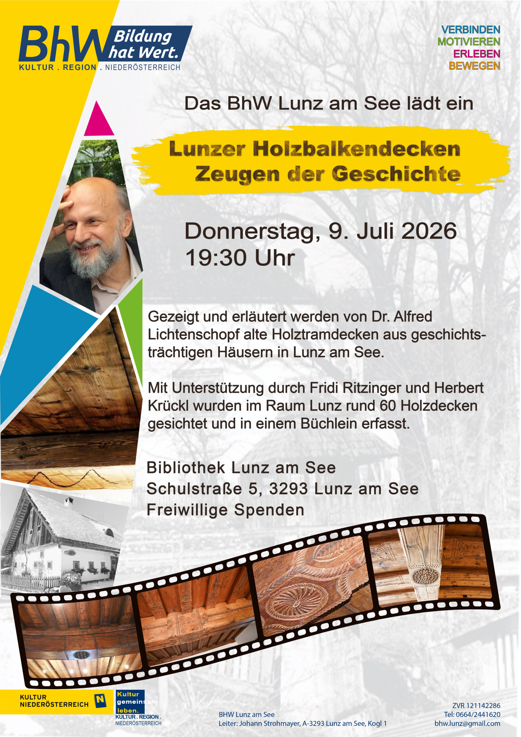 Veranstaltungstipp: Lunzer Holzbalkendecken – Zeugen der Geschichte