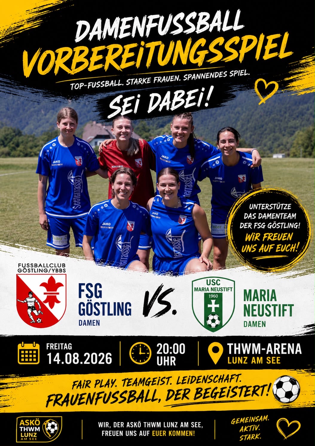 Ankündigung: Vorbereitungsspiel der Damenmannschaft