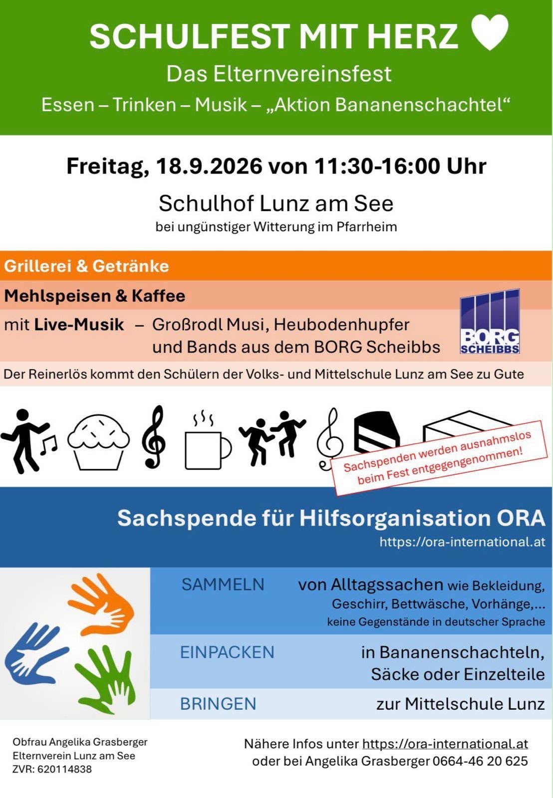 Ankündigung: Schulfest mit Herz