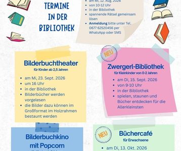 Ankündigung: Bilderbuchkino mit Popcorn in der Bibliothek